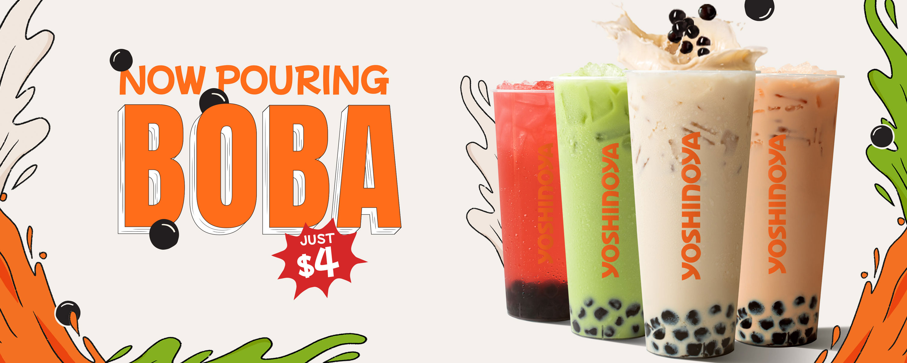 NOW POURING BOBA JUST $4