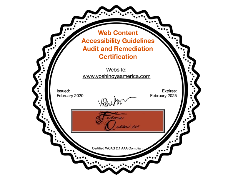 WCAG Certification